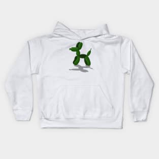 Emerald green balloon dog Kids Hoodie